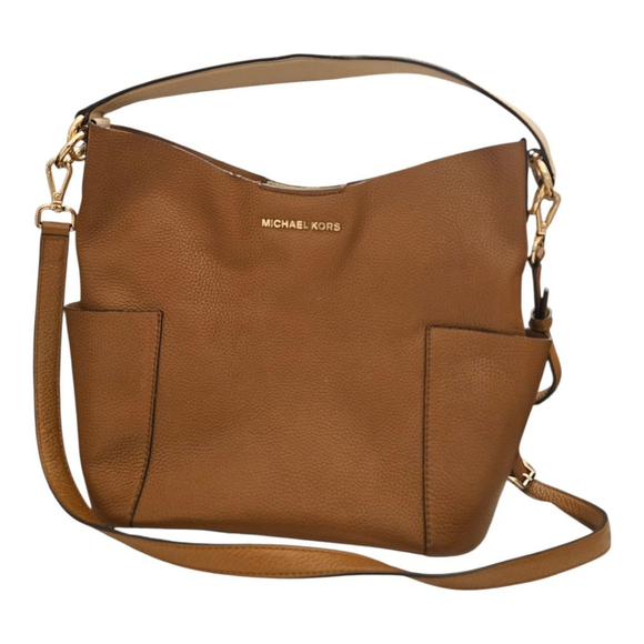 Michael Kors Tan and Beige Leather Shoulder Bag Size Large - Picture 2 of 15